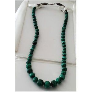 Authentic Navajo Bench Bead Malachite Necklace